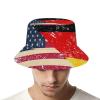American and Germany Retro Flag Bucket Hat Lightweight Fashion Beach Sun Cap Fisherman Caps for Men Women Teens view 4