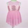 dPois Kids Girls' Sleeveless Dance Ballet Dress Gymnastics Leotard Sequins Lyrical Latin Modern Dancewear Pink 8 view 2