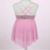 dPois Kids Girls' Sleeveless Dance Ballet Dress Gymnastics Leotard Sequins Lyrical Latin Modern Dancewear Pink 8 view 3