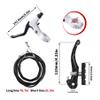 Gashwer Complete Bike Brakes Set, Universal Bike Front and Rear MTB Brake, Inner and Outer Callipers Cables Lever Kit with Multi-Tool Wrenches Black White view 2