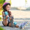 BOSONER Knee Pads for Kids Roller-Skating - Adjustable Protective Gear Set Knee Elbow Pads Wrist Guards for Bike Cycling Skateboarding Scooter Gifts 3-7/8-14 Years Boys Girls(Blue) view 2