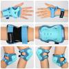 BOSONER Knee Pads for Kids Roller-Skating - Adjustable Protective Gear Set Knee Elbow Pads Wrist Guards for Bike Cycling Skateboarding Scooter Gifts 3-7/8-14 Years Boys Girls(Blue) view 3