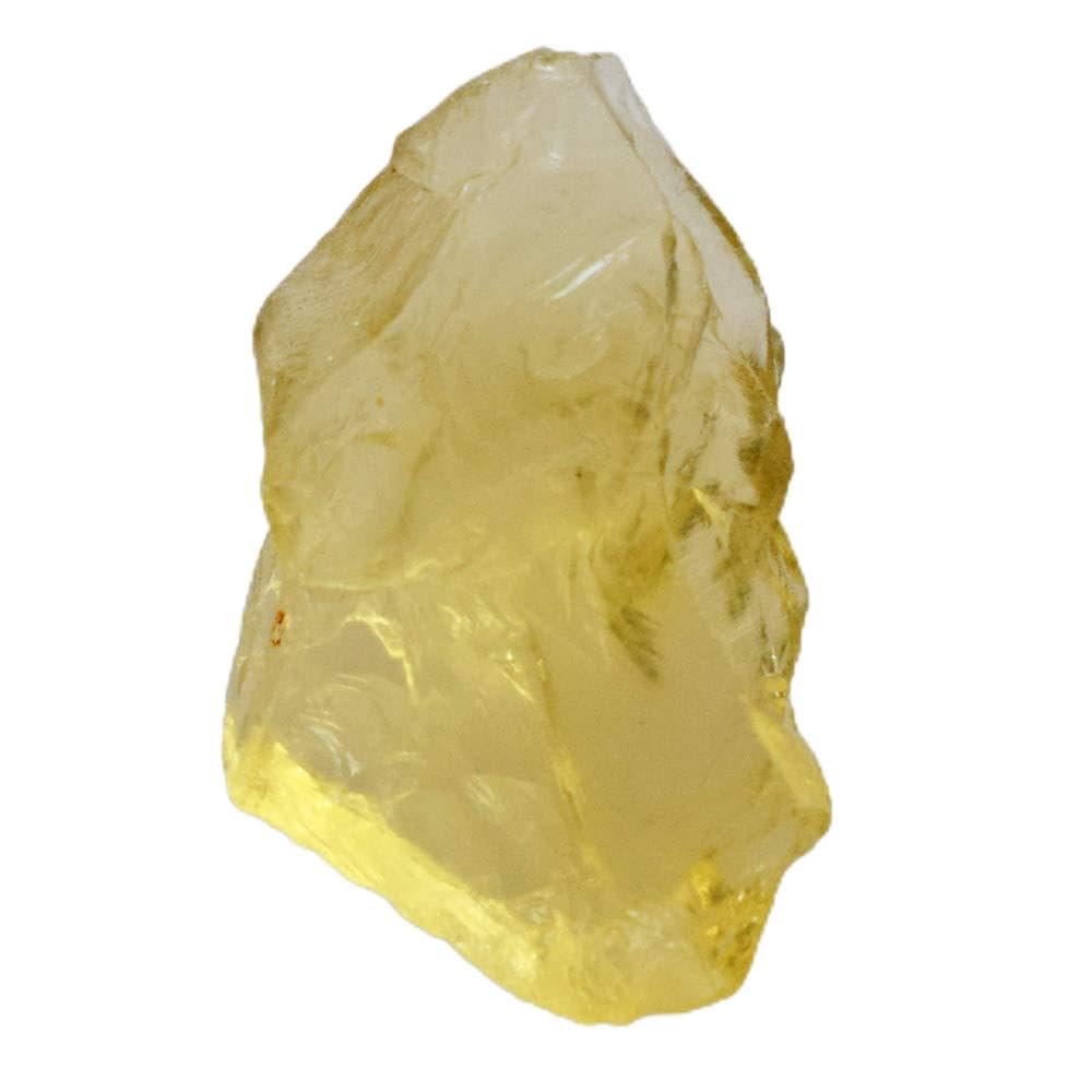 SilverO Natural Lemon Quartz inclusions 57 CTW Rough, Size 36x22x11 MM, Rutilated Jewellery Making, Wire Wrap Rough Slab, Raw Stone, Stone