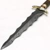20'' Inches Custom Hand Made Damascus Steel Sword Hunting Knife Outdoor Camping view 2