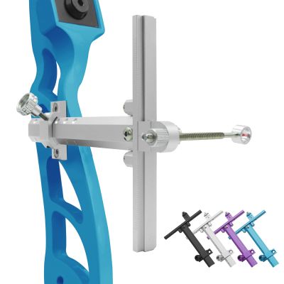 Archery Recurve Bow Target Sight Adjustable Bow Sight with Ring and Single Fiber Optical Pin T Shape Archery Sights for Recurve Bows Target Practice (Silver)