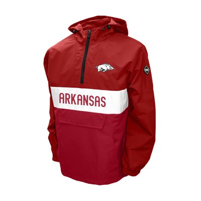 Franchise Club Mens NCAA Alpha Anorak Jacket (Arkansas Razorbacks, X-Large), Red (1810ARK)
