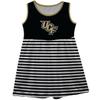 Vive La Fete UCF Knights Black and White Sleeveless Tank Dress with Stripes on Skirt view 1