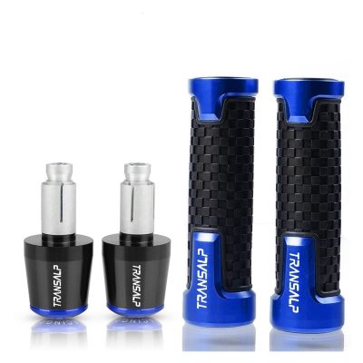 Motorcycle Handlebar Grips Motorcycle Handle Grip Handlebar Grips End Cover Cap for Honda XLV 600 650 700 TRANSALP/Dominator NX 650 / FMX 650 All Years Handlebar Grips (Color : Blue)
