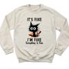 Onlyqualityseller It's Fine I'm Fine Everything is Fine Sweatshirt, Sarcastic Outfit for Women, Funny Graphic Long Sleeve for Adults, Plus Size Hooded and Sweater, Gift for Her (Burning) view 1