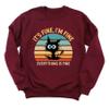 Onlyqualityseller It's Fine I'm Fine Everything is Fine Sweatshirt, Sarcastic Outfit for Women, Funny Graphic Long Sleeve for Adults, Plus Size Hooded and Sweater, Gift for Her (Retro) view 1