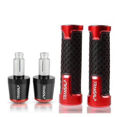 Motorcycle Handlebar Grips Motorcycle Handle Grip Handlebar Grips End Cover Cap for Honda XLV 600 650 700 TRANSALP/Dominator NX 650 / FMX 650 All Years Handlebar Grips (Color : Red)