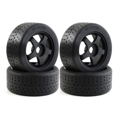 4pcs 100mm Pre-Mounted Wheels Tires 2.9 5-Spoke 17mm Hex 42 Wide for Arrma Felony Infraction 6S BLX Typhon 3S 6S MEGA550 Limitless Roller Upgrade Parts