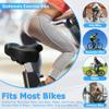 CDYWD Oversized Bike Seat for Men & Women Comfort, Extra Wide Bicycle Seat Cushion, Comfortable Soft Padded, Large Replacement Saddle for Peloton, Stationary Exercise Bike, Cruiser, City Bike, Ebike view 2