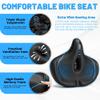 CDYWD Oversized Bike Seat for Men & Women Comfort, Extra Wide Bicycle Seat Cushion, Comfortable Soft Padded, Large Replacement Saddle for Peloton, Stationary Exercise Bike, Cruiser, City Bike, Ebike view 3