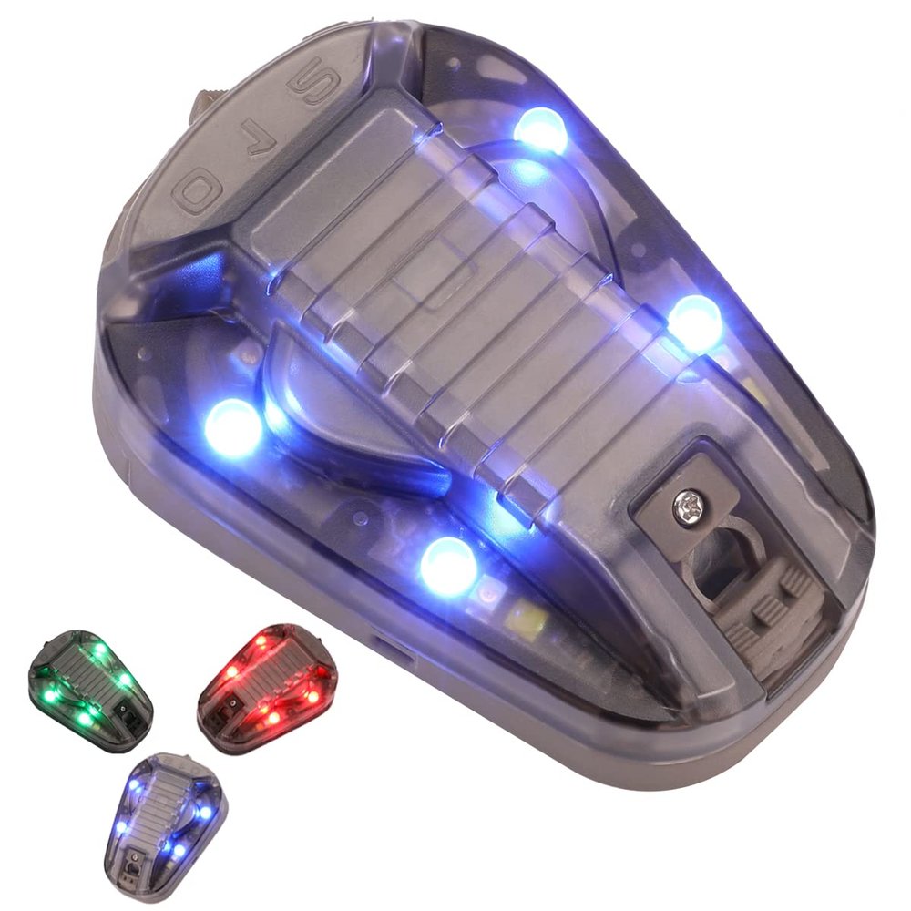 Phoking Tactical Marker Helmet Light Survival Signal Light Military Identification Light IR and Visible LED Helmet Strobe Military IFF Helmet Light for Outdoor Sports