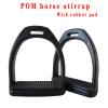 BOOFIRE New Generation Horse Stirrups for Saddle English Equestrian Stirrups for Kid Adlut Horse Riding Stirrups with Removable Rubber Anti-Skid Pad (Junior, Red) view 2