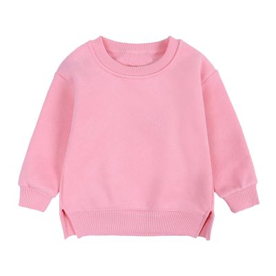 Toddler Boys Girls Pullover Fleece Sweatshirt Children's Solid Winter Sweater Top Coat Girls Tunic (Hot Pink, 3-4 Years)