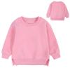 Toddler Boys Girls Pullover Fleece Sweatshirt Children's Solid Winter Sweater Top Coat Girls Tunic (Hot Pink, 3-4 Years) view 4