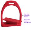 BOOFIRE New Generation Horse Stirrups for Saddle English Equestrian Stirrups for Kid Adlut Horse Riding Stirrups with Removable Rubber Anti-Skid Pad (Adult, Red) view 3