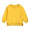 Toddler Boys Girls Pullover Fleece Sweatshirt Children's Solid Winter Sweater Top Coat Girls (Yellow, 12-24 Months) view 1
