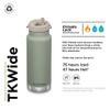 Klean Kanteen TKWide Insulated Bottle  Twist Cap, Steel Straw  Travel/Sports  Sea Spray 32 oz view 3
