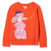 Amazon Essentials Girls' Pullover Crewneck Sweater, Tomato Red, Medium view 1