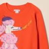 Amazon Essentials Girls' Pullover Crewneck Sweater, Tomato Red, Medium view 3