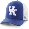 '47 Kentucky Wildcats Mens Womens Trucker Adjustable Snapback Royal Blue White Logo Hat view 1