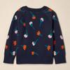 Amazon Essentials Toddler Girls' Knitted Pullover Crewneck Sweater, Dark Navy Flower Stems, 4T view 3