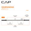 CAP Barbell 6-Foot Solid Olympic Bar, Black (2-Inch) view 4