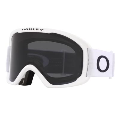 Oakley O-Frame 2.0 Pro S OO7126 Matte White/Dark Grey Ski Goggles For Men For Women+ Bundle Accessory Leash Kit, Microfiber Pouch