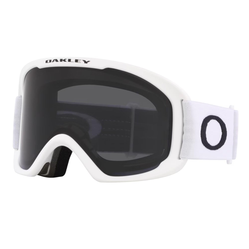 Oakley O-Frame 2.0 Pro S OO7126 Matte White/Dark Grey Ski Goggles For Men For Women+ Bundle Accessory Leash Kit, Microfiber Pouch