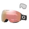 Oakley Flight Deck M OO7064 Black/Rose Gold Ski Goggles For Men For Women + Spare Prizm Clear Lens + Bundle Accessory Leash Kit, Microfiber Pouch view 1