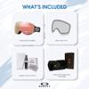 Oakley Flight Deck M OO7064 Black/Rose Gold Ski Goggles For Men For Women + Spare Prizm Clear Lens + Bundle Accessory Leash Kit, Microfiber Pouch view 2