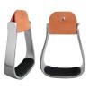 BOOFIRE Horse Stirrups for Saddle Western Leather Equestrian Stirrups Horse Riding Stirrups with Rubber Anti-Skid Pad New Generation (Sliver) view 2