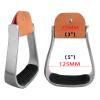 BOOFIRE Horse Stirrups for Saddle Western Leather Equestrian Stirrups Horse Riding Stirrups with Rubber Anti-Skid Pad New Generation (Sliver) view 3