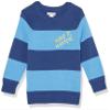 Amazon Essentials Boys' Pullover Crewneck Sweater, Blue Navy Rugby Stripe, Medium view 1