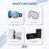 Oakley Flight Deck L OO7050 Black/Sapphire Ski Goggles For Men For Women Spare Prizm Clear Lens+ Bundle Accessory Leash Kit, Microfiber Pouch view 2