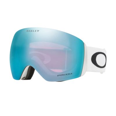 Oakley Flight Deck L OO7050 Matte White/Prizm Sapphire Ski Goggles For Men For Women+ Bundle Accessory Leash Kit, Microfiber Pouch