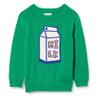 Amazon Essentials Boys' Pullover Crewneck Sweater, Green Milk Carton, Small view 1