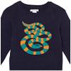 Amazon Essentials Boy's Pullover Crewneck Sweater, Dark Navy, Snake, 2T view 3