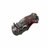 SZCO Folding Knife 4.5" Closed  Black Blade Pocket Knife with Battle Samurai Graphic ABS Handle and Belt Clip for EDC, Camping & Hunting Knife view 3