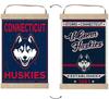 KH Sports Fan Reversible Banner Sign Faux Rusted Connecticut Huskies view 1