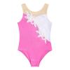 Linjinx Gymnastics Leotards for Girls One-piece Sparkle Diamonds Metallic Ballet Dancing Athletic Bodysuit Jumpsuit Pink 12 Years view 3