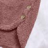 NOKMOPO Winter Coats For Women Fashion Casual Plus Size Button Plush Top Hooded Panel Loose Cardigan Cozy Wool Warm Coat Winter Long Jacket Tops(B-Pink,3X-Large) view 4