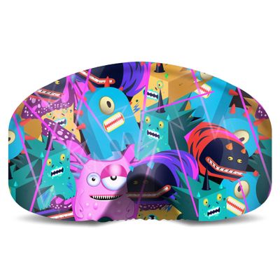 BLACKSTRAP Goggle Cover, Easy On, Easy Off Goggle Lens Protection, One Size Fits Most Goggles, 100% Upcycled Fabric, Monster Disco