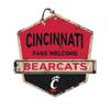 KH Sports Fan Cincinnati Bearcats Fans Welcome Badge Sign, 20x20 Inches, Bearcats Decor for Dorm Room, Bedroom, Fan Cave, Living Room; Display Your Team Spirit with This Unique Cincinnati Bearcats Wall Art view 1