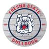KH Sports Fan Fresno State Bulldogs Weathered Circle Sign, 20x20 Inches, Bulldogs Decor for Dorm Room, Bedroom, Fan Cave, Living Room; Display Your Team Spirit with This Unique Fresno State Bulldogs Wall Art view 1