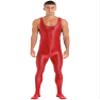 YiZYiF Men's Spandex Ballet Sleeveless Full Body Tight Jumpsuit Unitards Dance Costumes Red X-Large view 1