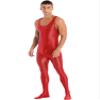 YiZYiF Men's Spandex Ballet Sleeveless Full Body Tight Jumpsuit Unitards Dance Costumes Red X-Large view 2